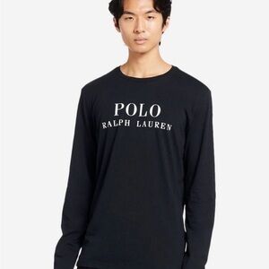 Polo by Ralph Lauren Black Long-Sleeve: Size Large